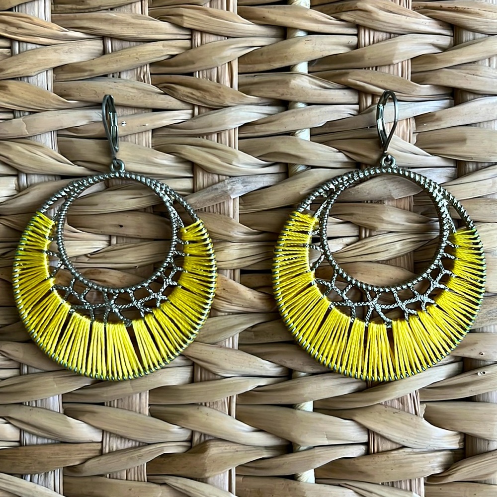 3/$11 Sunflower Yellow Earrings